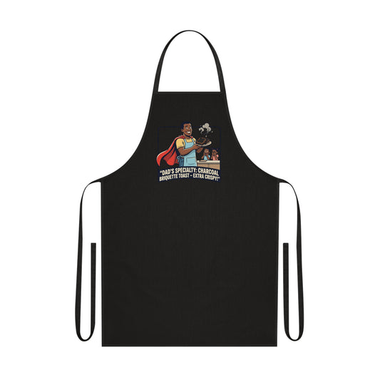 Barbecue Dad Cotton Apron – “Dad’s Specialty: Charcoal, Brisket, Extra Crispy”