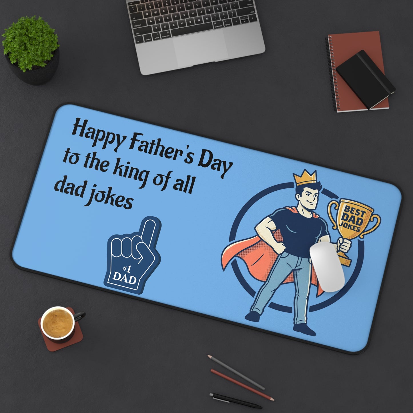 Father's Day Desk Mat | Best Dad Trophy Mouse Pad