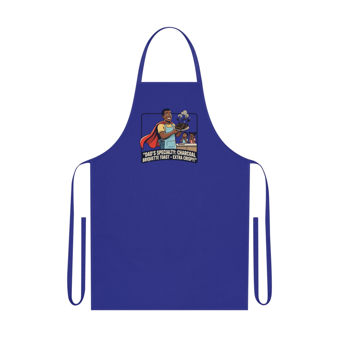 Barbecue Dad Cotton Apron – “Dad’s Specialty: Charcoal, Brisket, Extra Crispy”