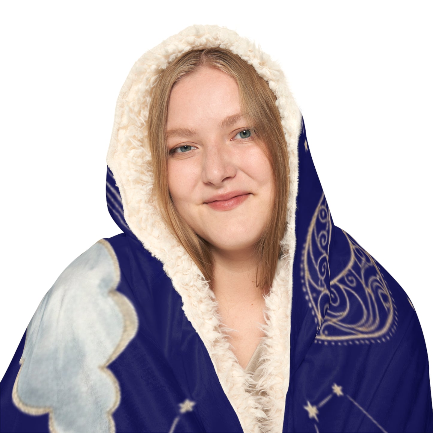 Celestial Moon & Sun Hooded Blanket — Starry Night Snuggle Throw