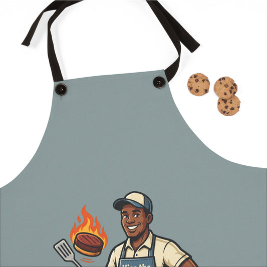 Apron — Funny Grilling Dad BBQ Apron: "Perfectly grilled to well-done... actually well-burnt. You're welcome!"