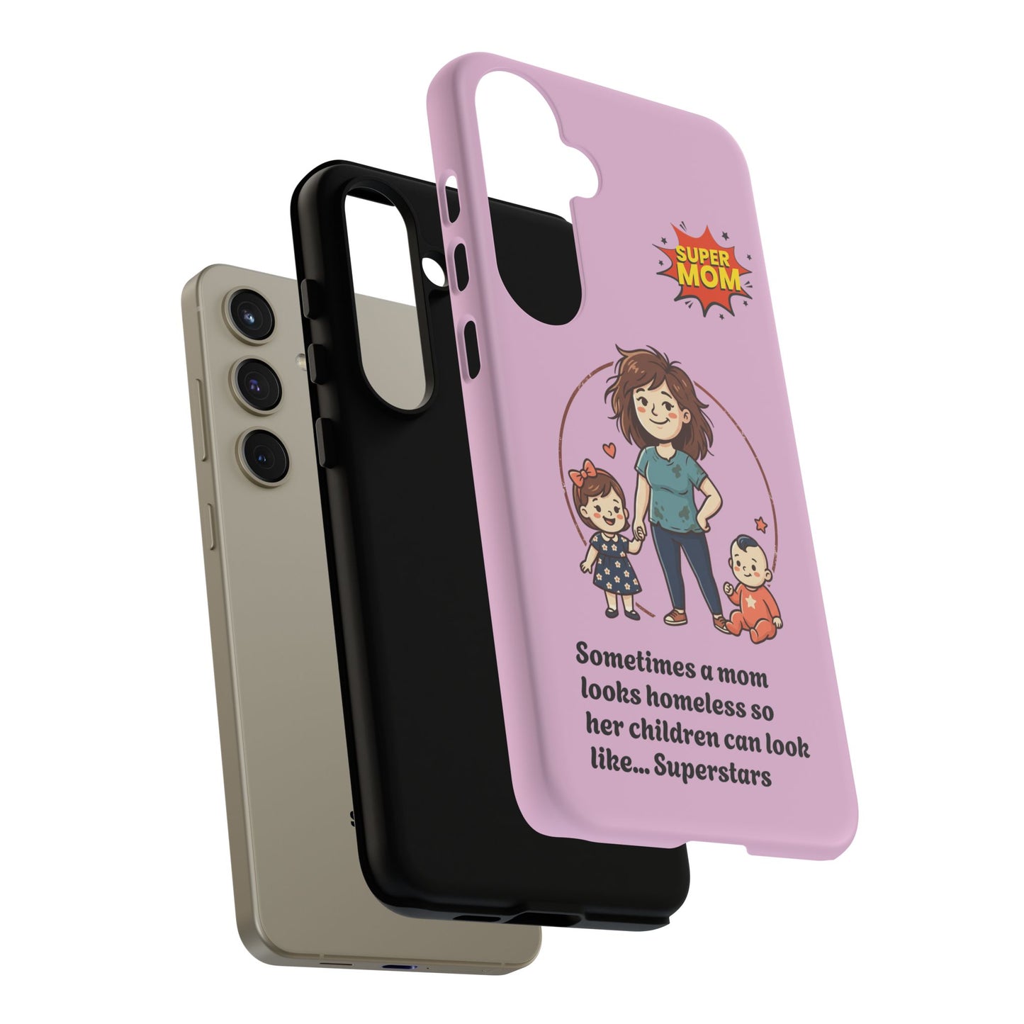 Super Mom Phone Case | Pink Phone Case, Mom Quote