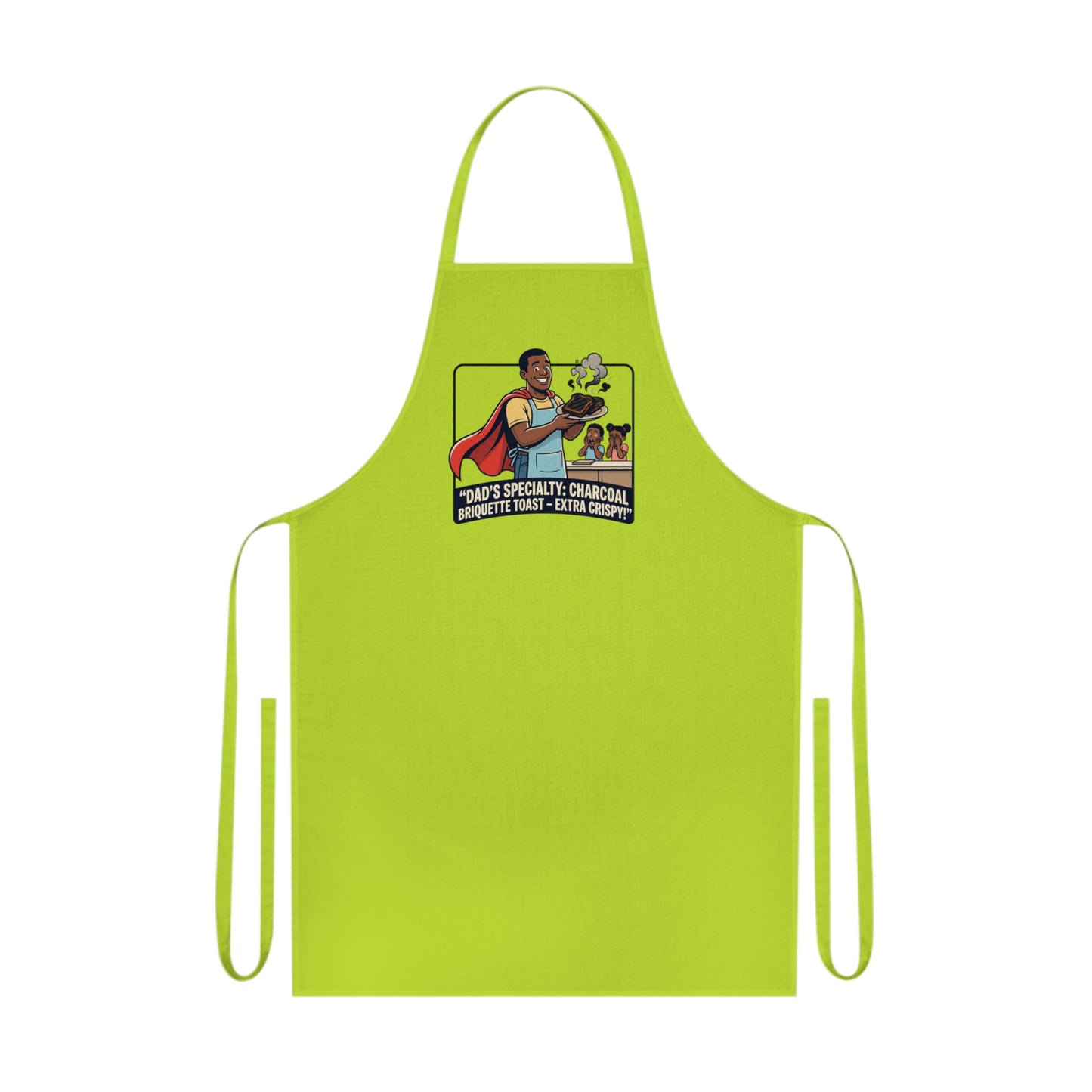 Barbecue Dad Cotton Apron – “Dad’s Specialty: Charcoal, Brisket, Extra Crispy”