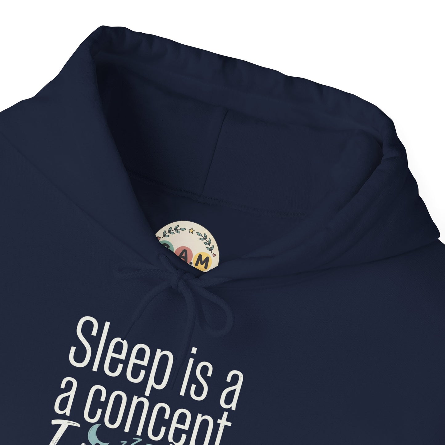 Sleep Is a Concept Hoodie – Funny Insomnia Quote Pullover
