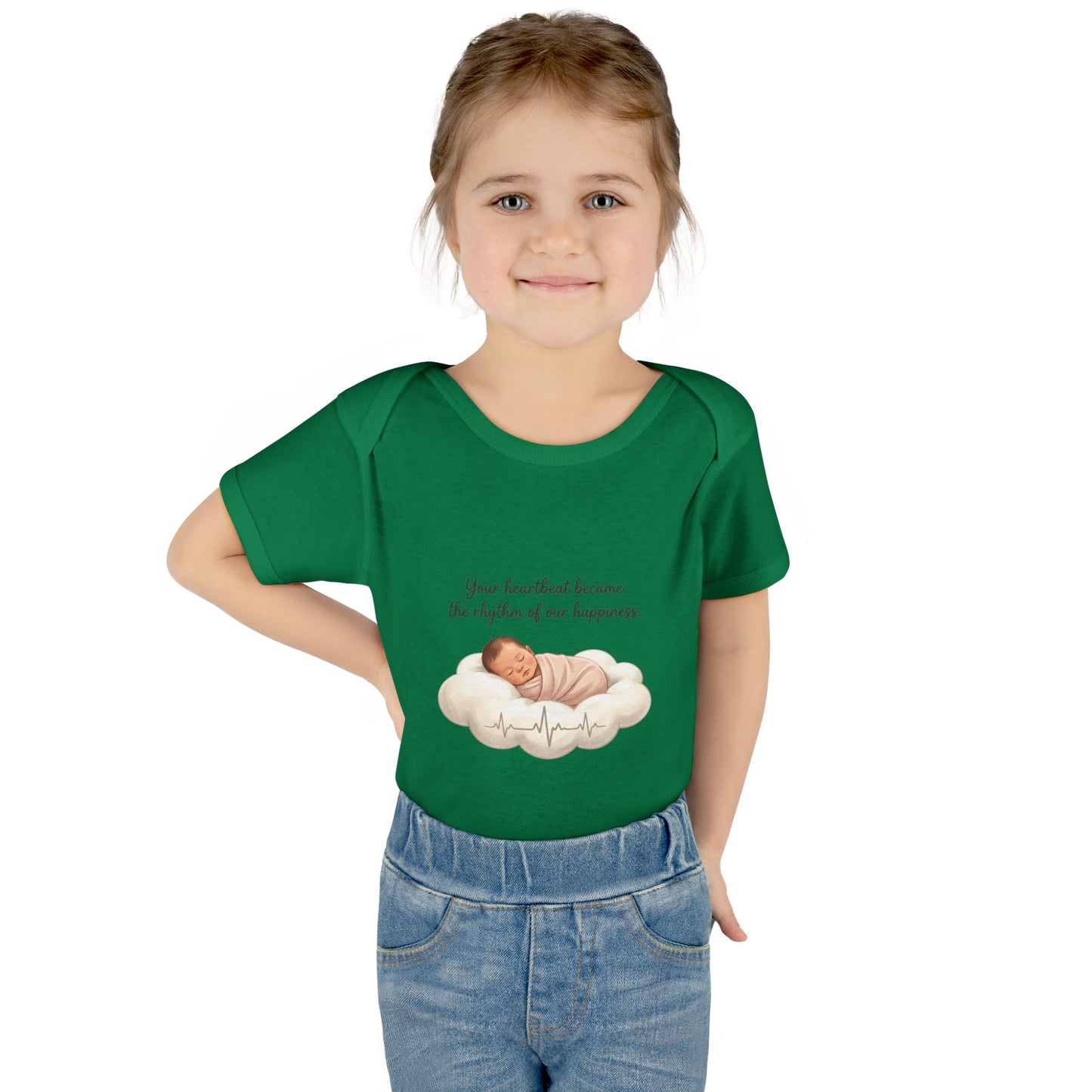 Infant Bodysuit — "Your heartbeat became the rhythm of our happiness" Newborn Baby Gift