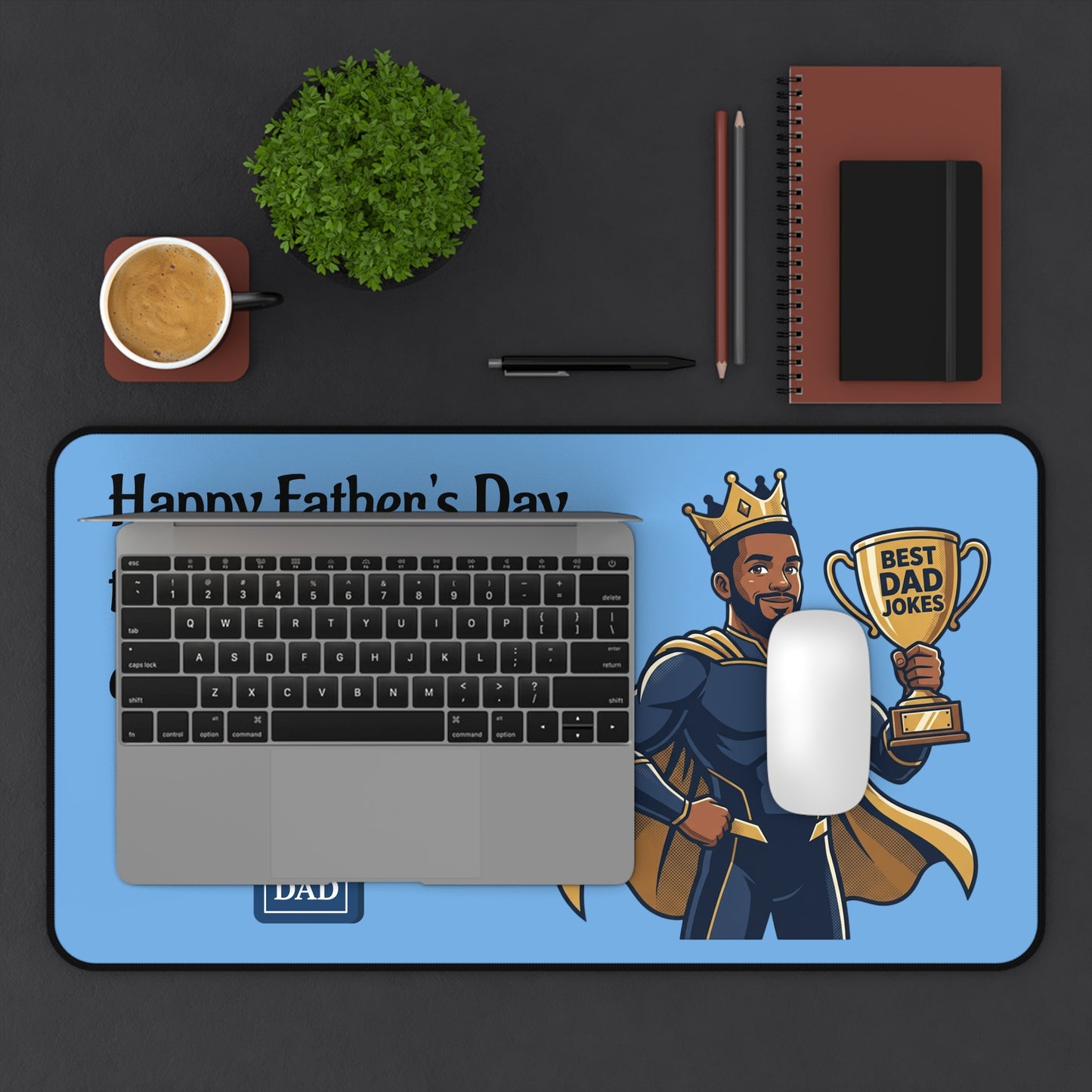 Father's Day Desk Mat | Best Dad Trophy Mouse Pad