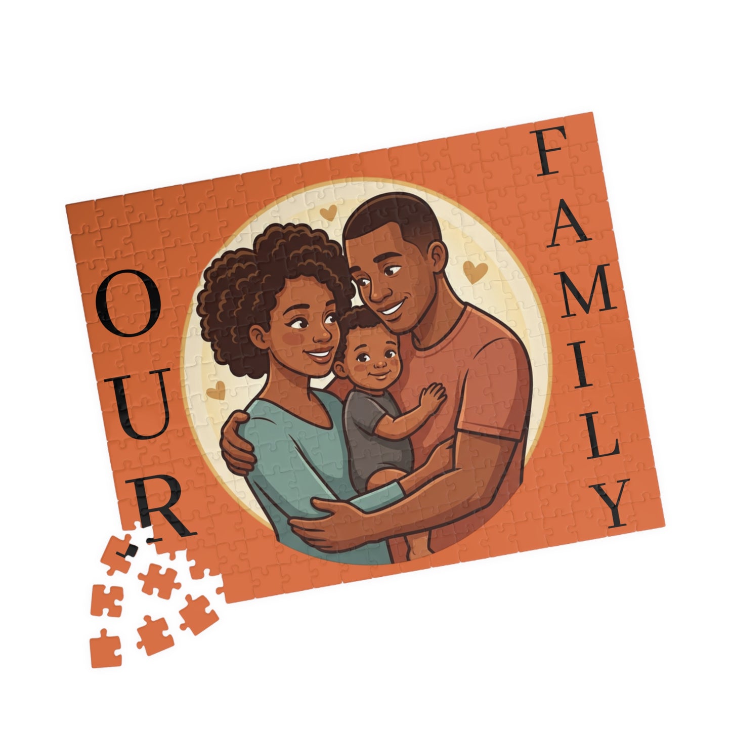Family Portrait Puzzle – “Our Family” Jigsaw (110–1014 pcs)