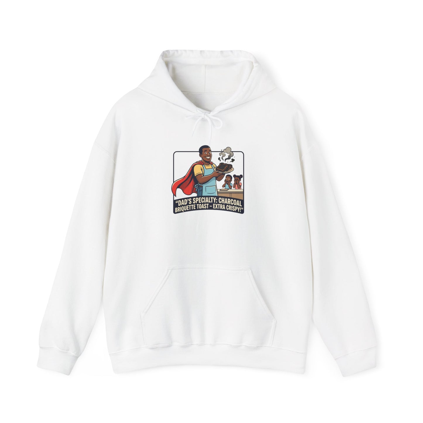 Hoodie — 'Dad's Specialty Charcoal Grilled Toast' Retro BBQ Chef Graphic