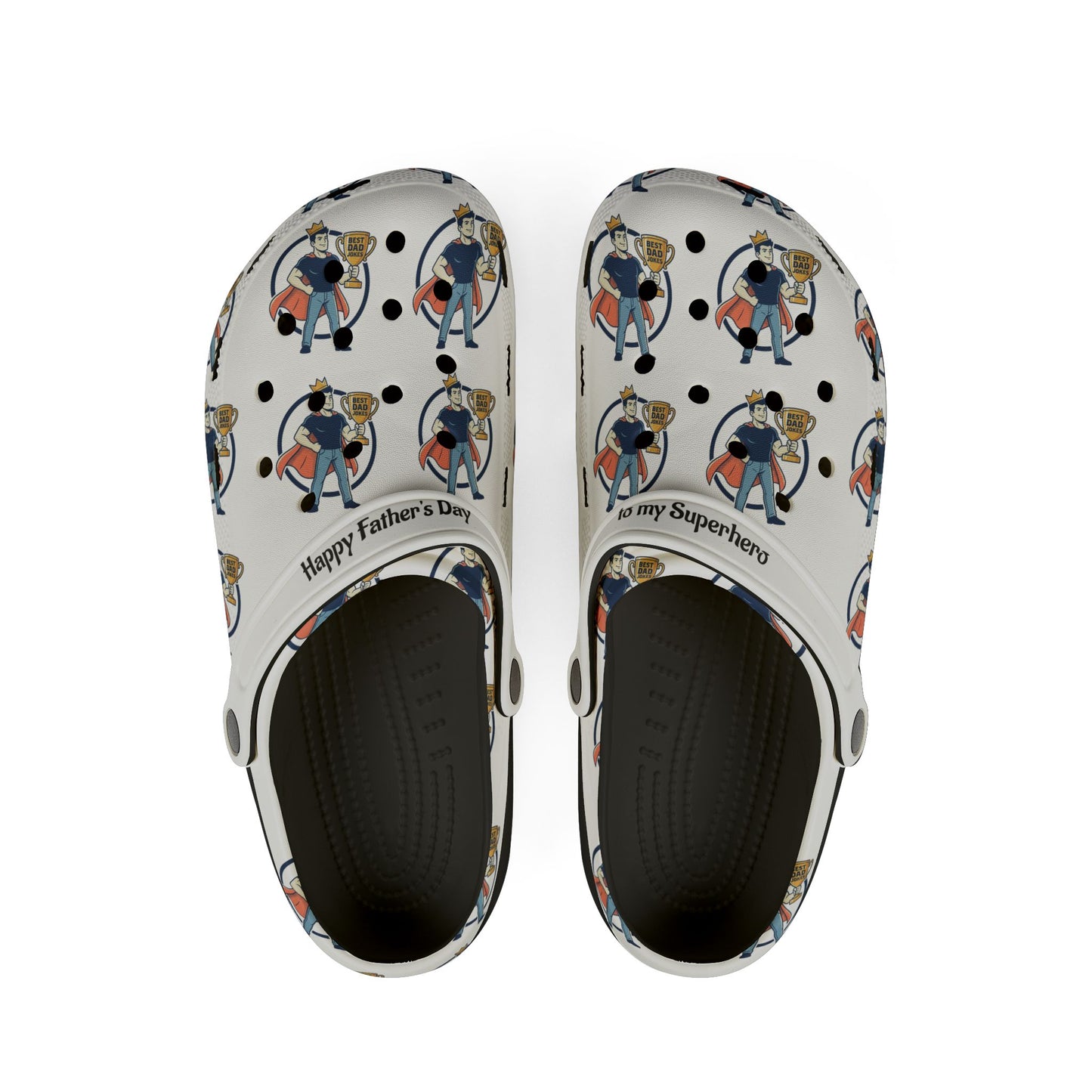 Superhero Dad Foam Rubber Shoes (AOP)