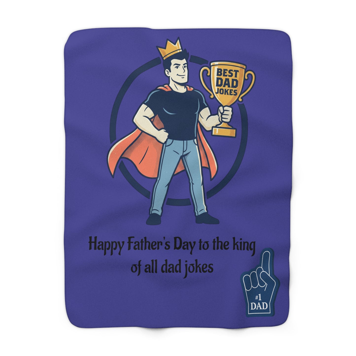 Dad Fleece Blanket | dad quote, illustration