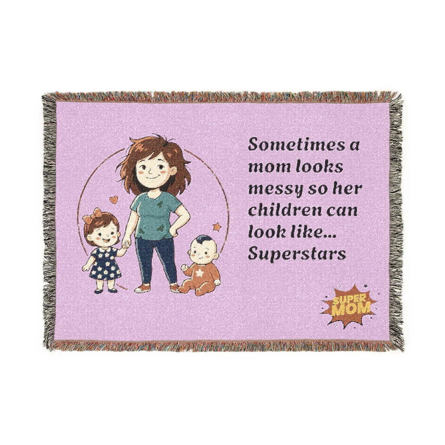Super Mom Woven Blanket