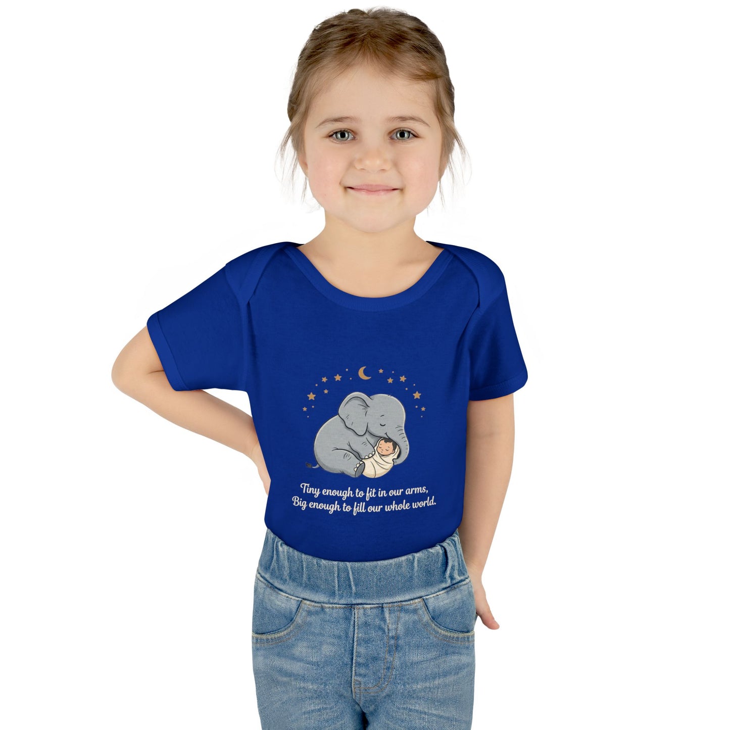 Elephant & Baby Nighttime Infant Bodysuit — Cute Nursery Sleepwear