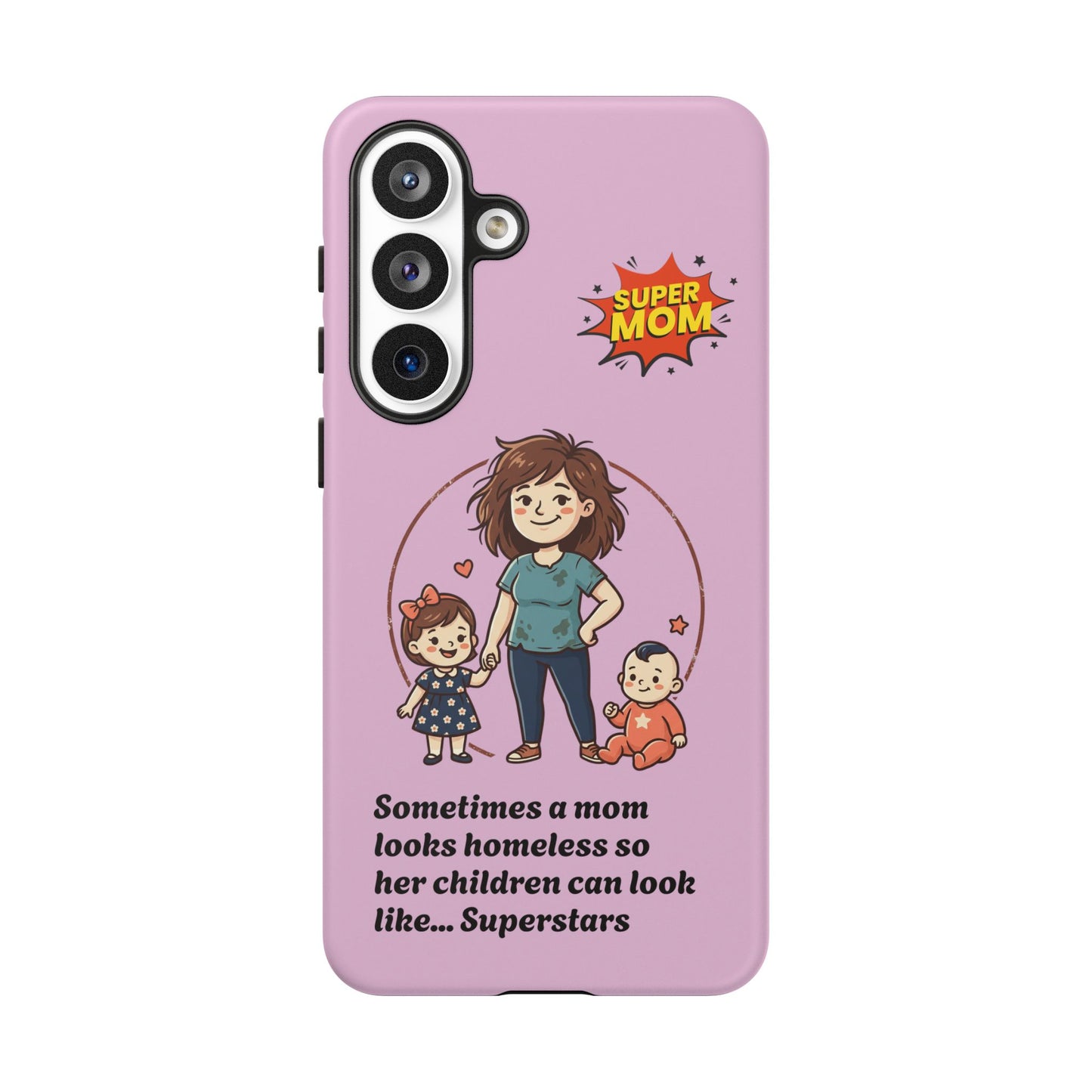 Super Mom Phone Case | Pink Phone Case, Mom Quote