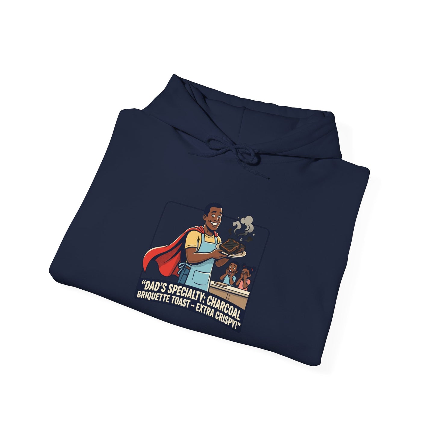 Hoodie — 'Dad's Specialty Charcoal Grilled Toast' Retro BBQ Chef Graphic