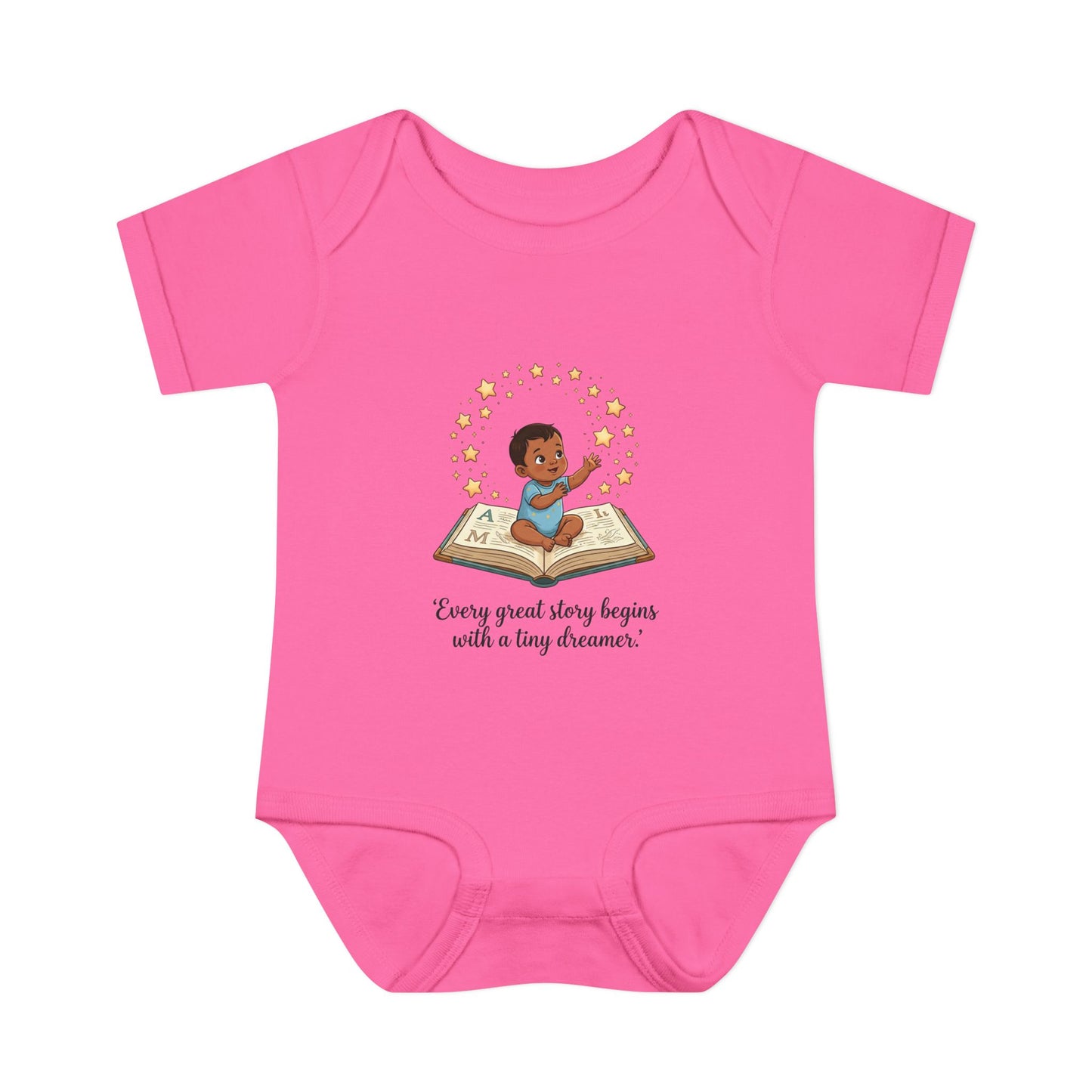 Baby Bodysuit - "Every Great Story Begins with a Tiny Dreamer" Illustrated Infant Onesie