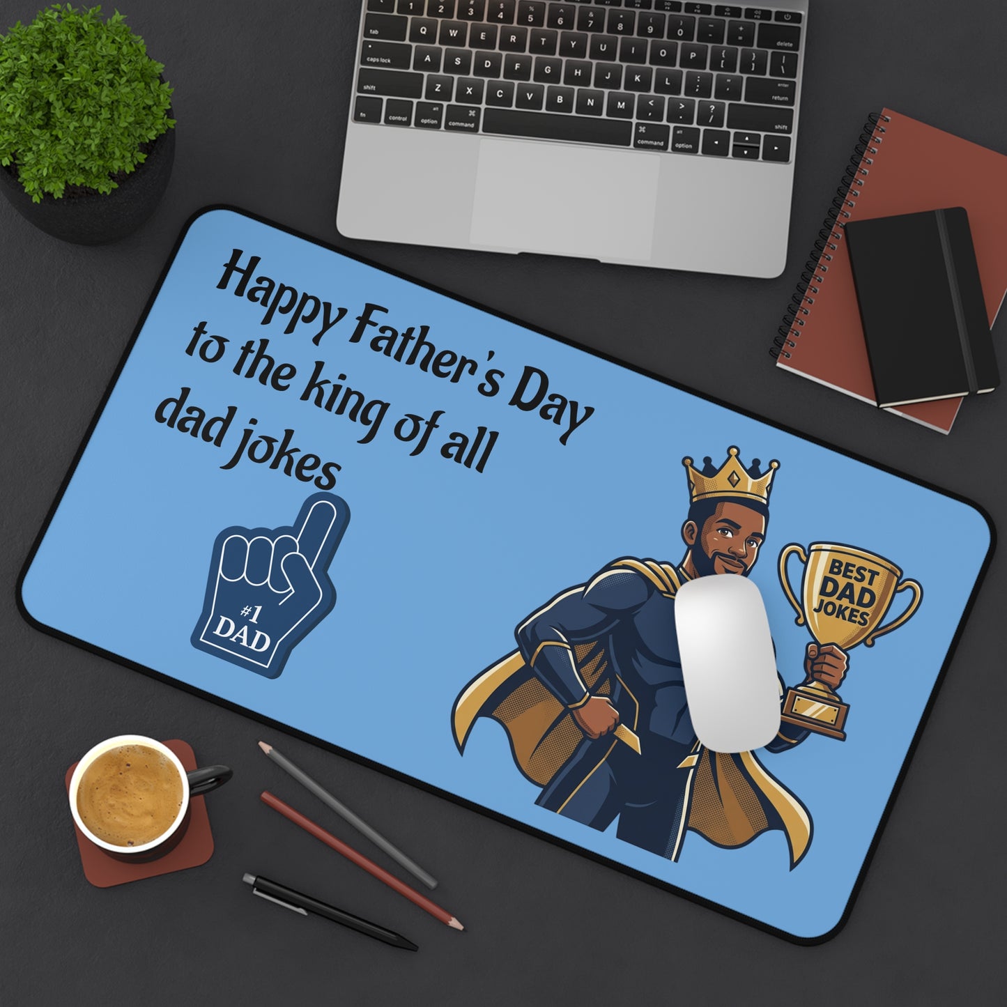 Father's Day Desk Mat | Best Dad Trophy Mouse Pad