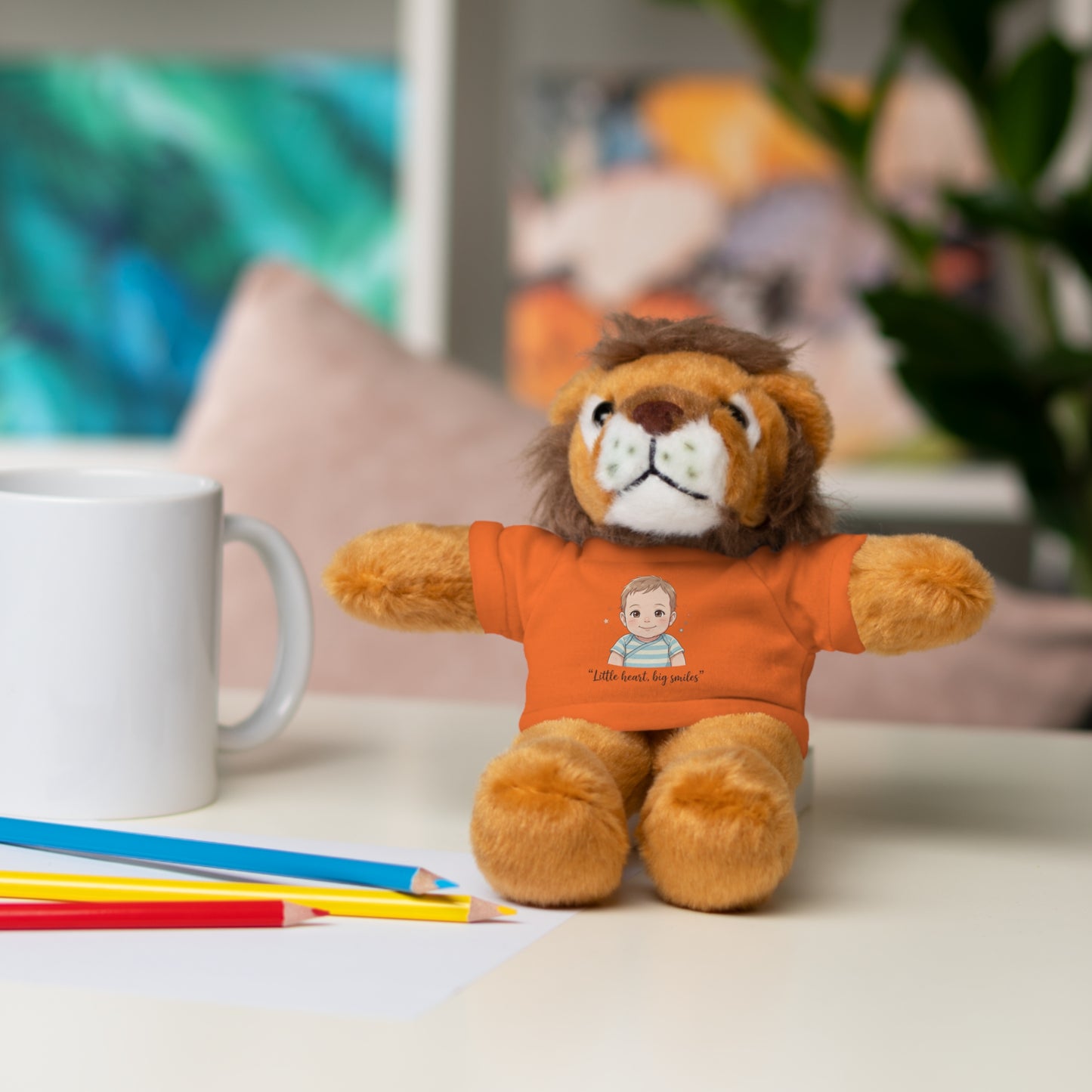 Baby Boy Stuffies with 'Little loved, big smile' Tee