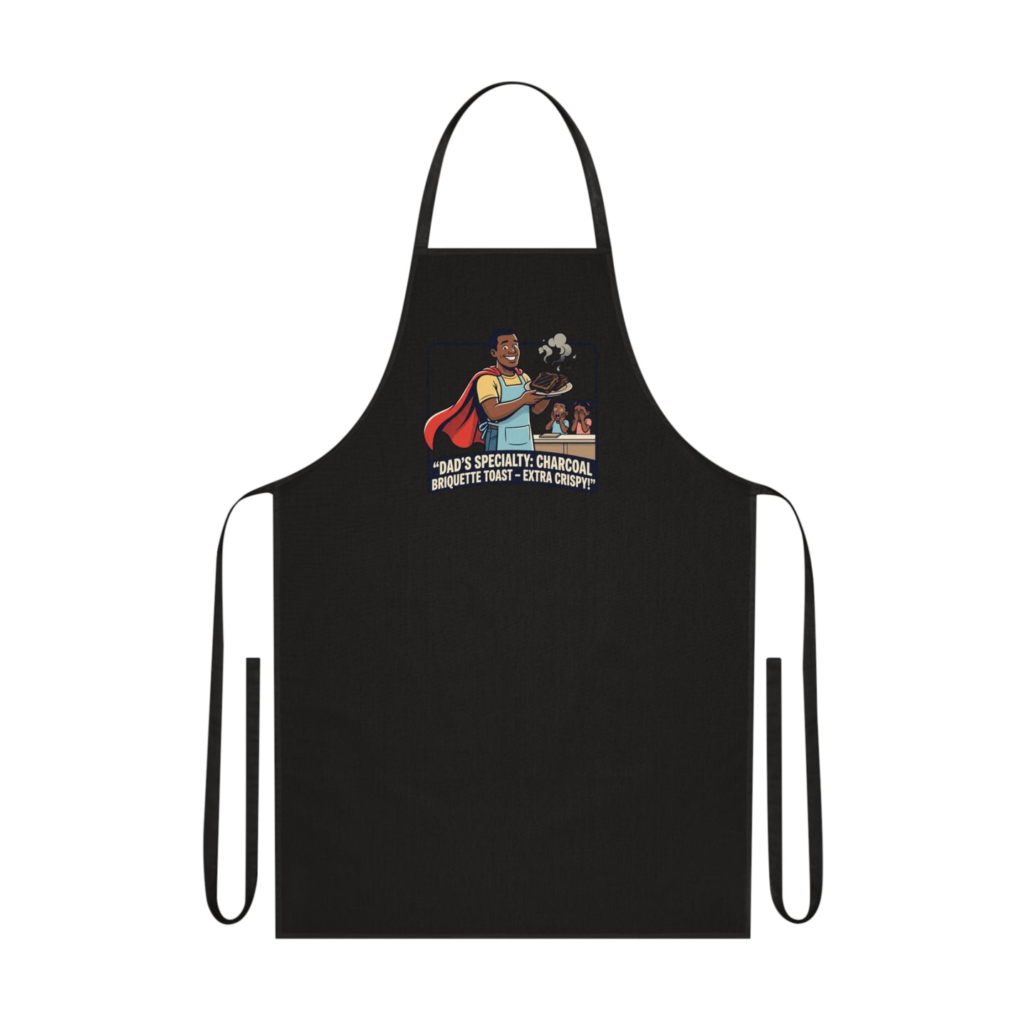 Barbecue Dad Cotton Apron – “Dad’s Specialty: Charcoal, Brisket, Extra Crispy”