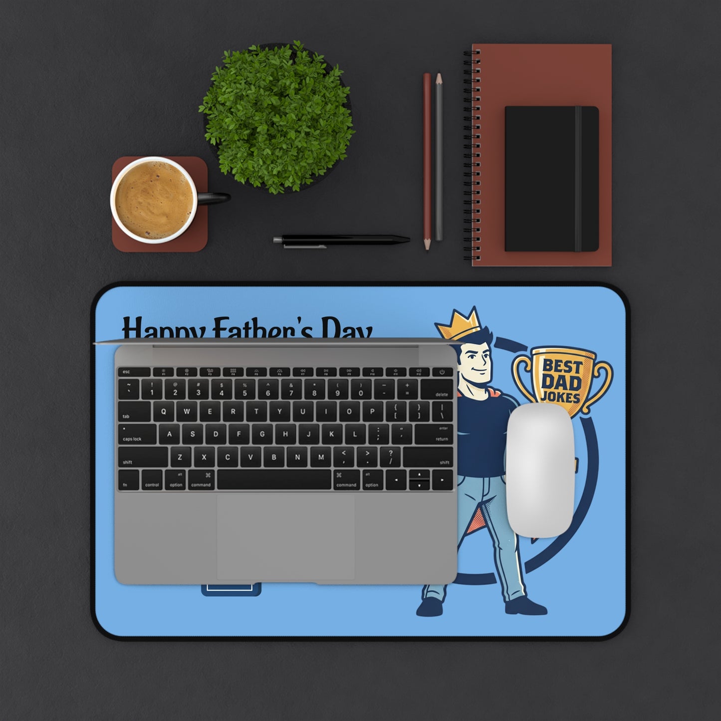 Father's Day Desk Mat | Best Dad Trophy Mouse Pad