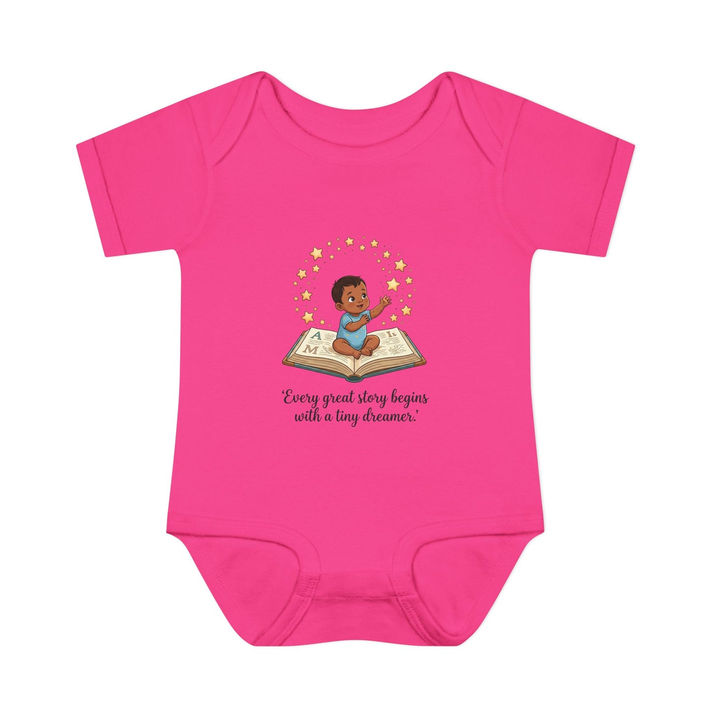 Baby Bodysuit - "Every Great Story Begins with a Tiny Dreamer" Illustrated Infant Onesie