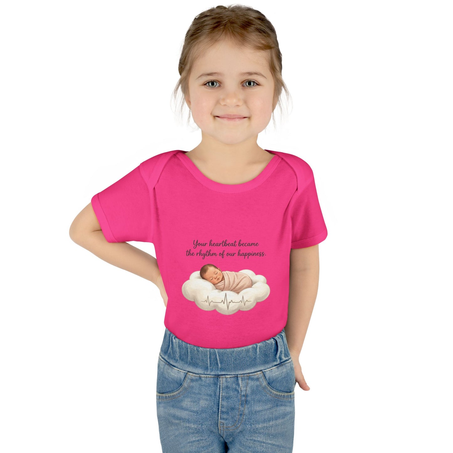 Infant Bodysuit — "Your heartbeat became the rhythm of our happiness" Newborn Baby Gift