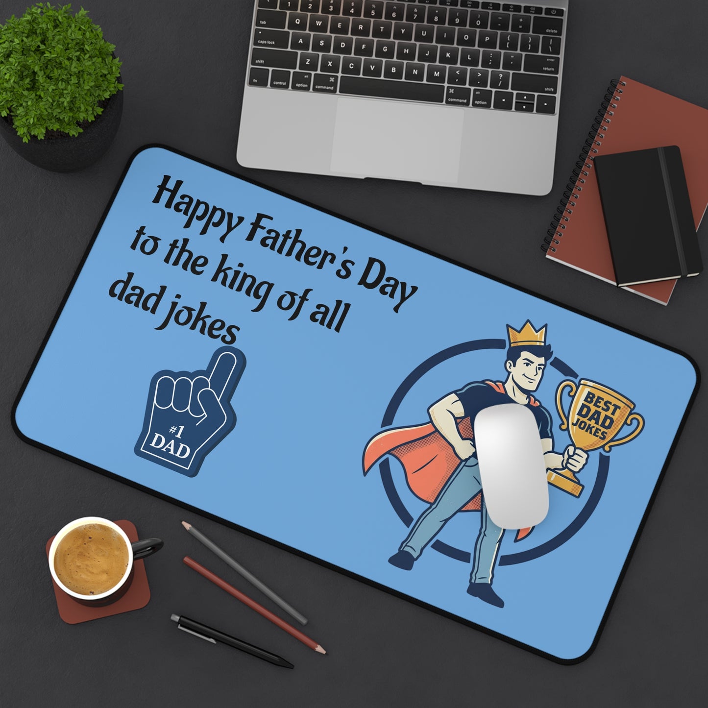 Father's Day Desk Mat | Best Dad Trophy Mouse Pad