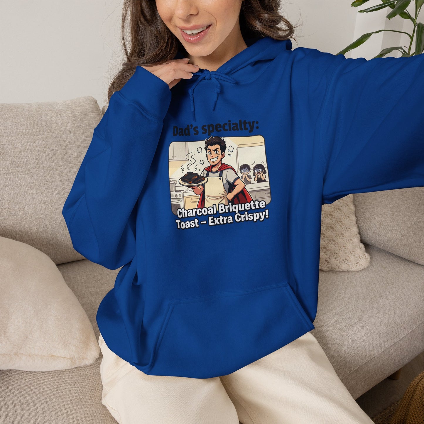Dad’s Specialty: Charcoal Grilling Hooded Sweatshirt — Funny BBQ Dad Gift