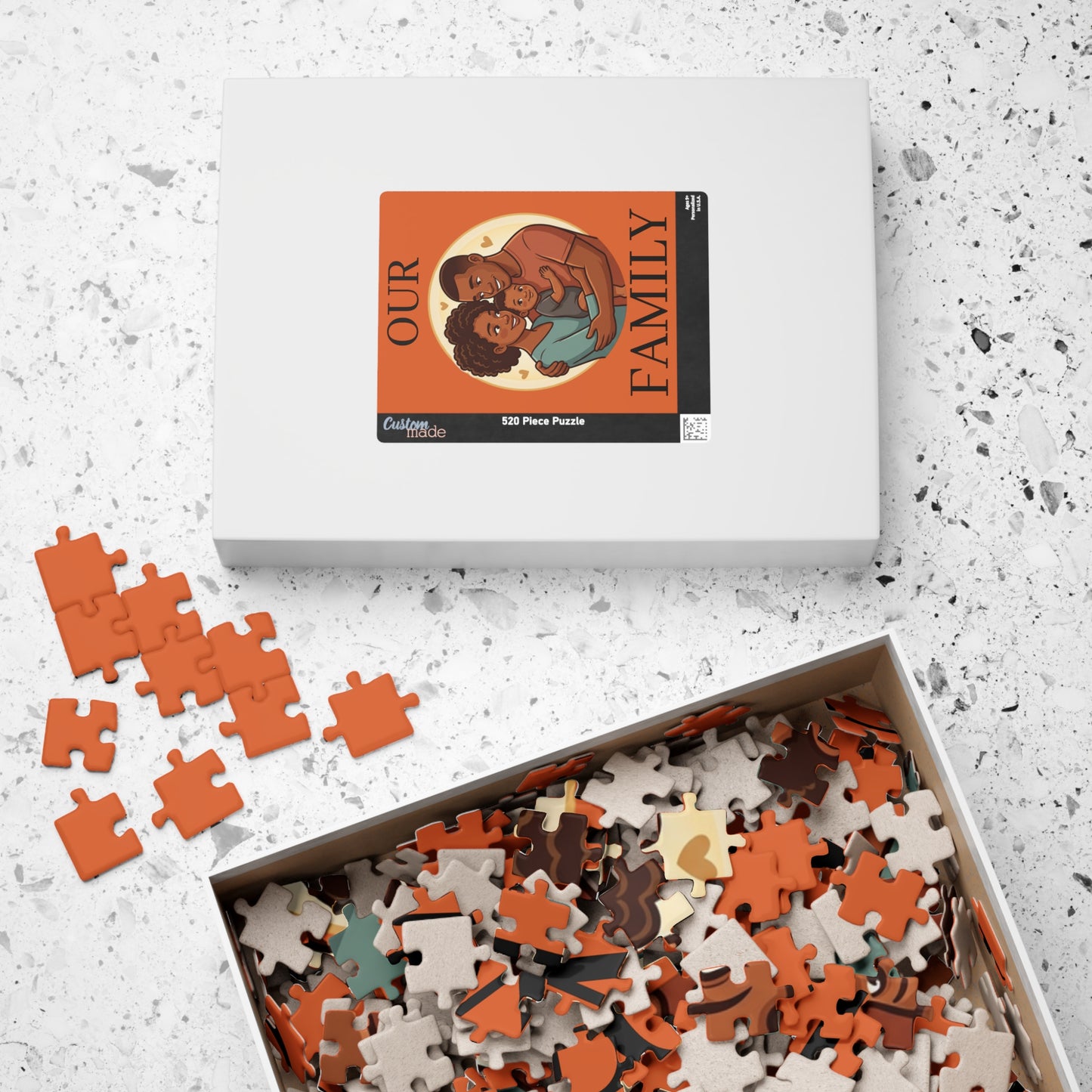 Family Portrait Puzzle – “Our Family” Jigsaw (110–1014 pcs)