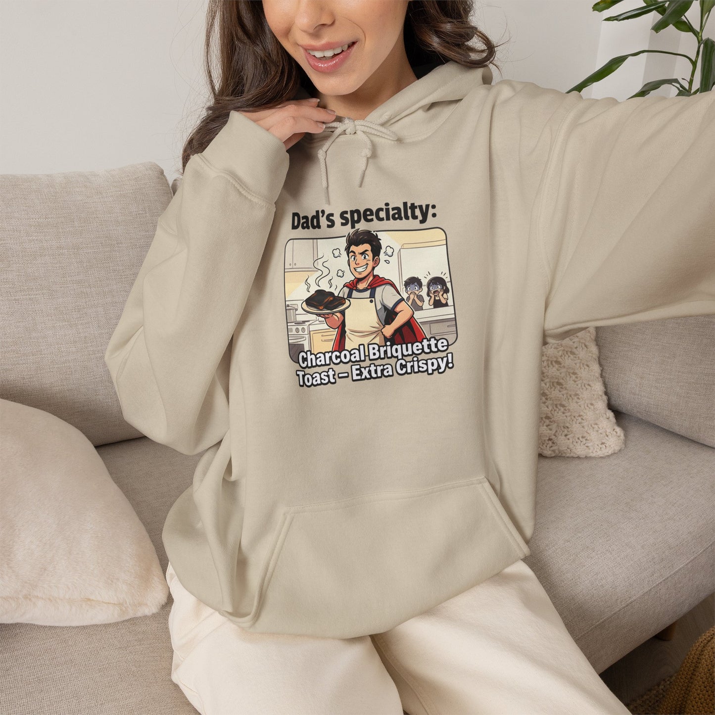 Dad’s Specialty: Charcoal Grilling Hooded Sweatshirt — Funny BBQ Dad Gift