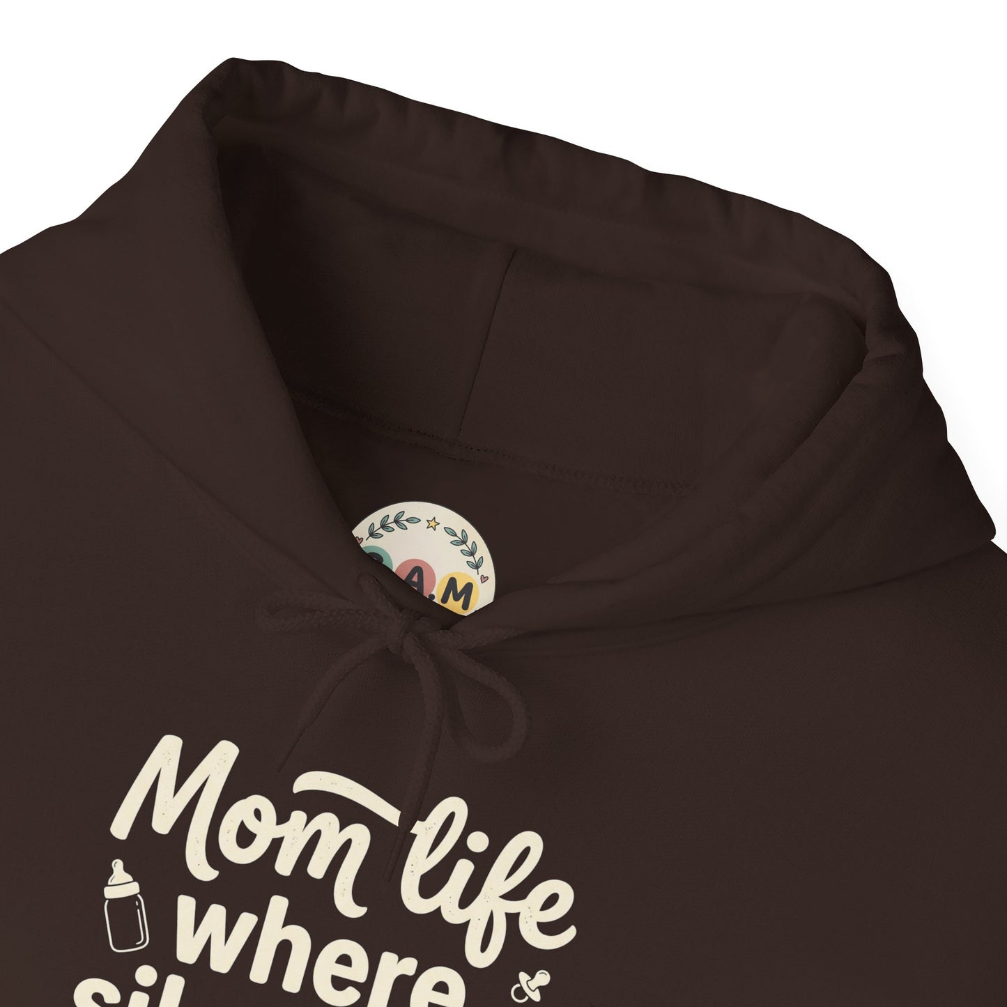 Mom Life Hoodie - "Mom Life: Where Silence Is Suspicious" Cozy Pullover for Moms, Funny Mother's Day Gift