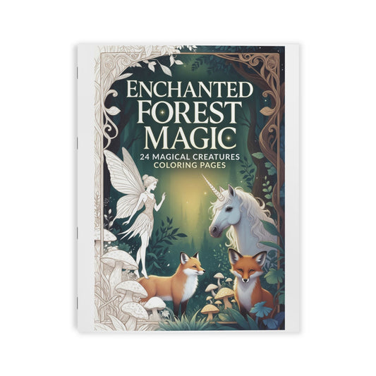 Enchanted Forest Magic Coloring Book — 24 Magical Creatures Coloring Pages