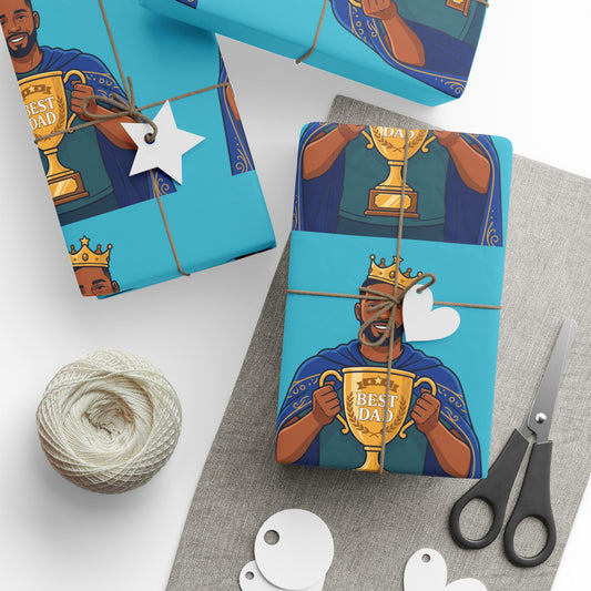 Best Dad Ever Superhero Wrapping Paper — Father's Day Gift Wrap