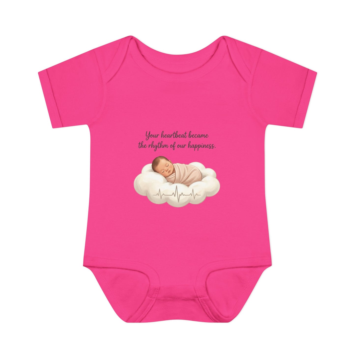 Infant Bodysuit — "Your heartbeat became the rhythm of our happiness" Newborn Baby Gift