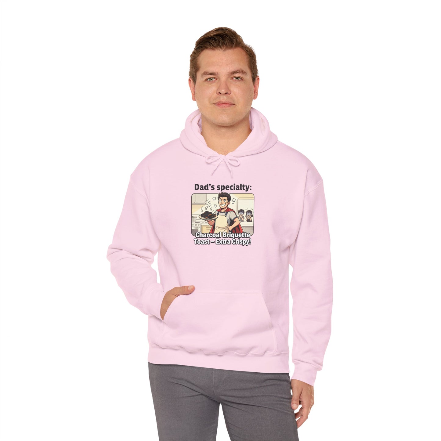 Dad’s Specialty: Charcoal Grilling Hooded Sweatshirt — Funny BBQ Dad Gift