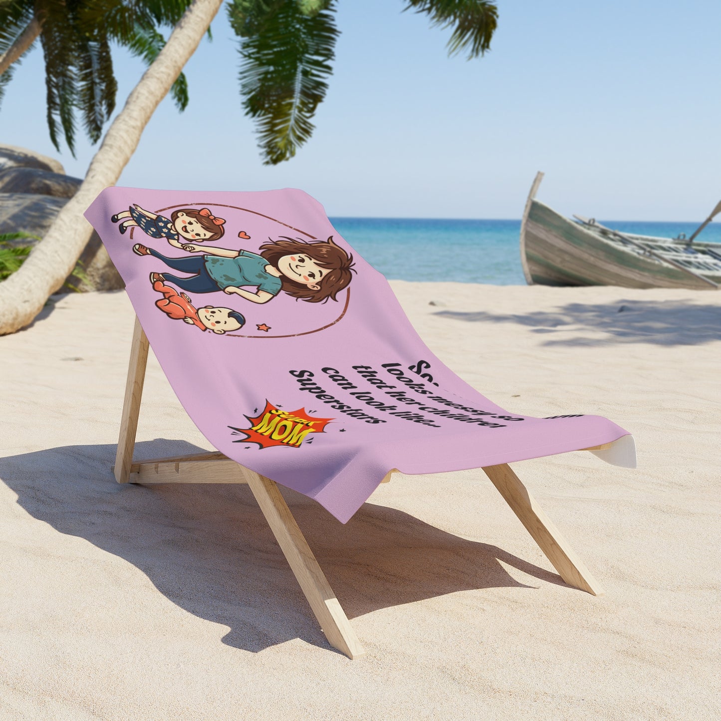 Super Mom Beach Towel | Super Mom Design