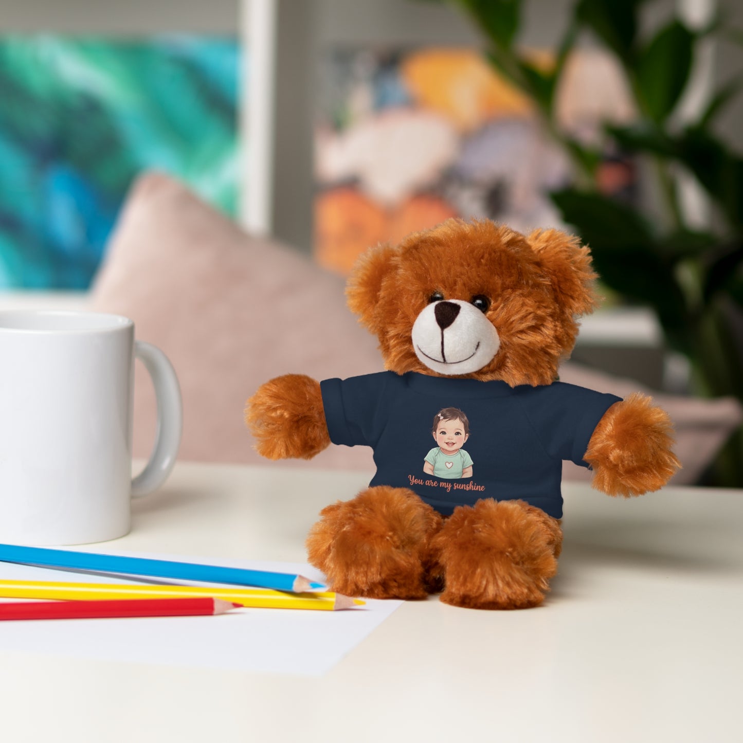 Baby Girl Stuffies with 'You are my sunshine' Tee