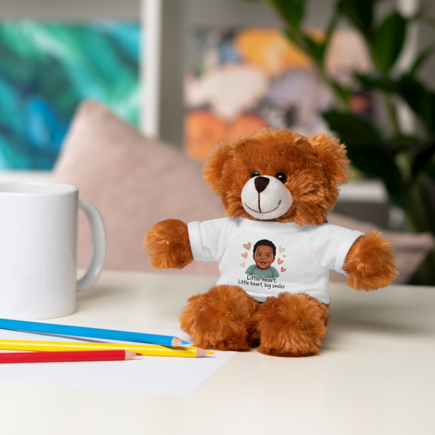 Baby Boy Stuffies with 'Little loved, big smile' Tee