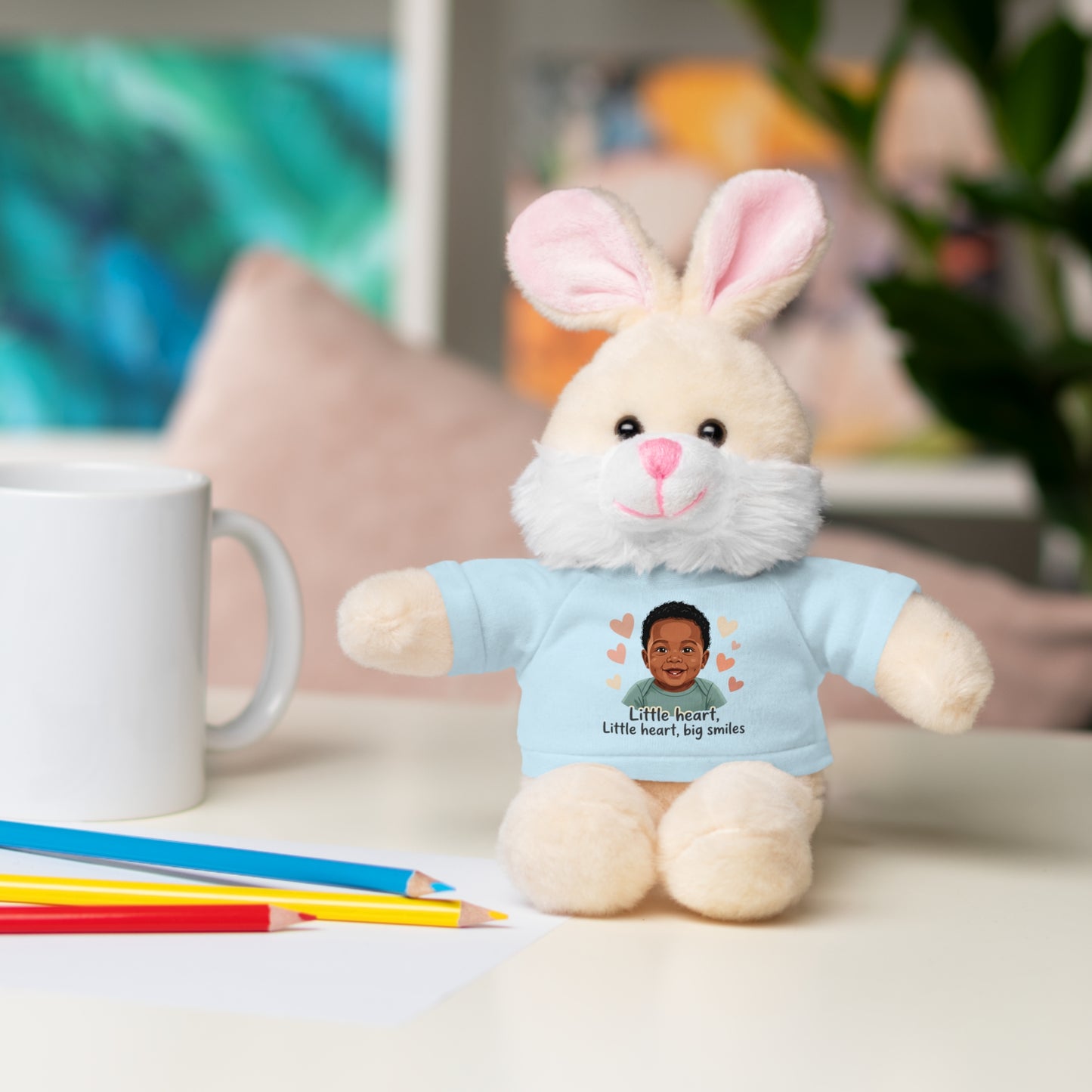 Baby Boy Stuffies with 'Little loved, big smile' Tee