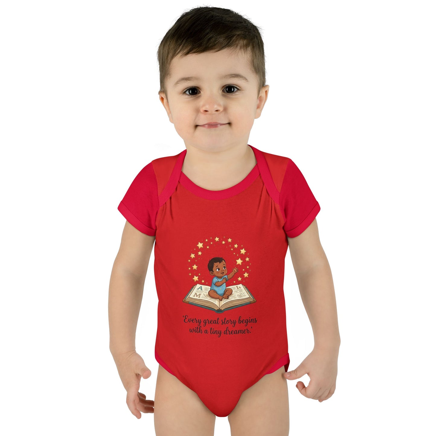 Baby Bodysuit - "Every Great Story Begins with a Tiny Dreamer" Illustrated Infant Onesie