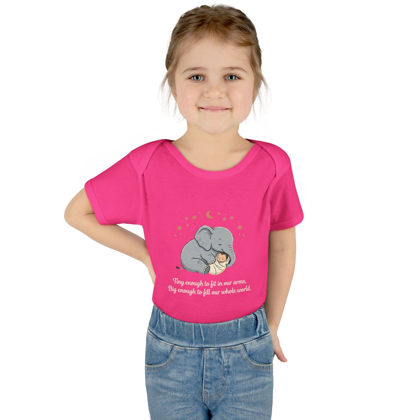 Elephant & Baby Nighttime Infant Bodysuit — Cute Nursery Sleepwear