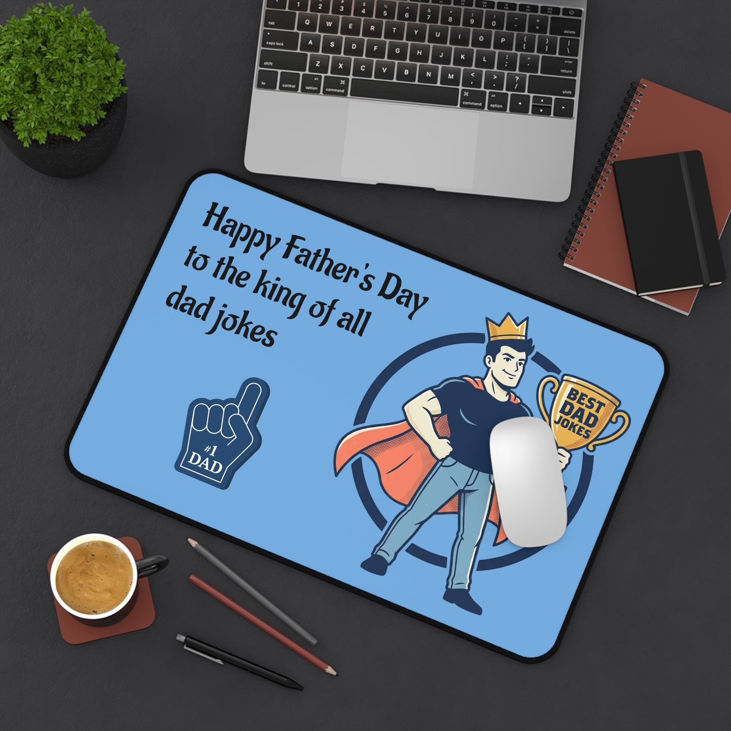 Father's Day Desk Mat | Best Dad Trophy Mouse Pad