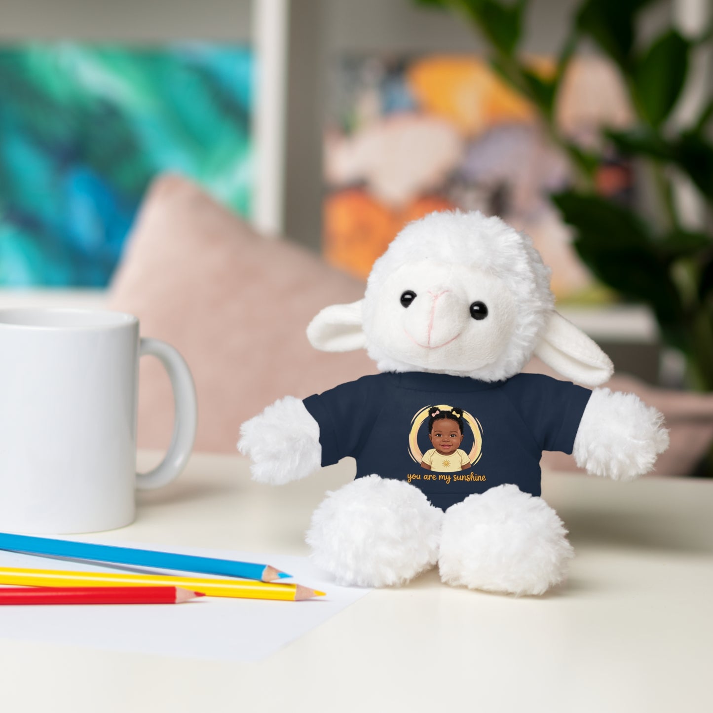 Baby Girl Stuffies with 'You are my sunshine' Tee