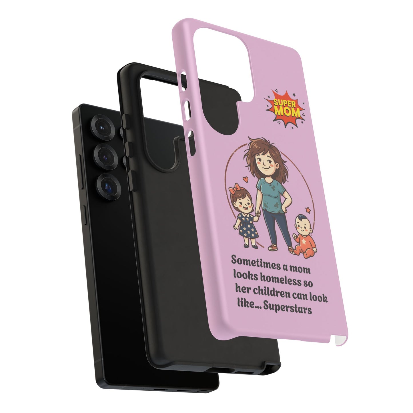Super Mom Phone Case | Pink Phone Case, Mom Quote