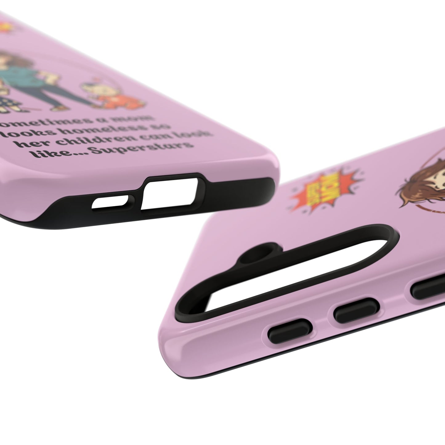Super Mom Phone Case | Pink Phone Case, Mom Quote