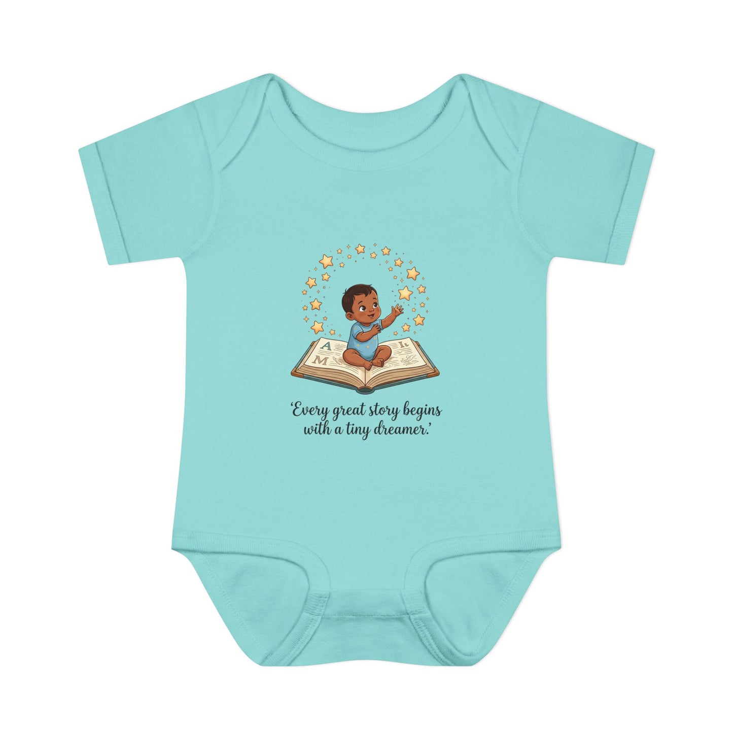 Baby Bodysuit - "Every Great Story Begins with a Tiny Dreamer" Illustrated Infant Onesie