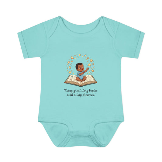 Baby Bodysuit - "Every Great Story Begins with a Tiny Dreamer" Illustrated Infant Onesie