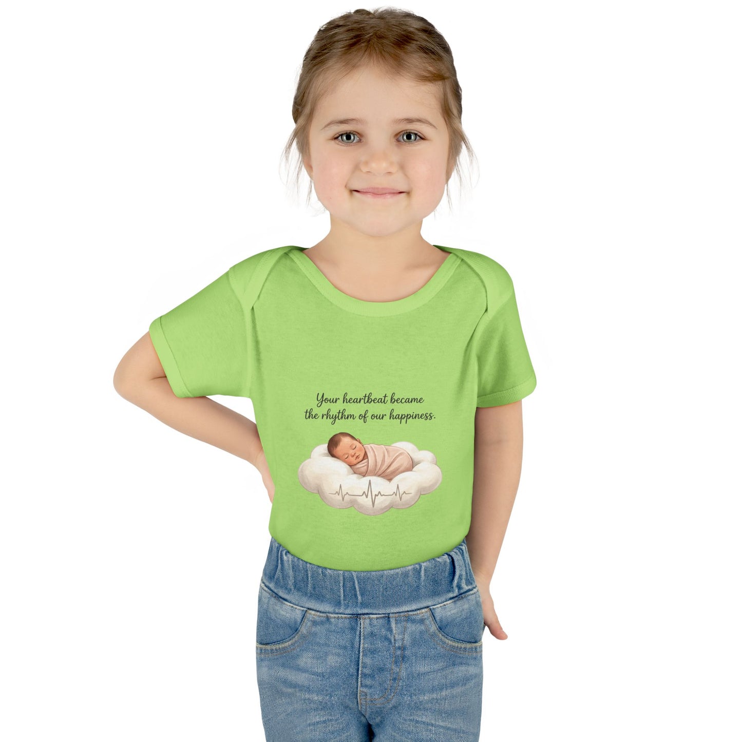 Infant Bodysuit — "Your heartbeat became the rhythm of our happiness" Newborn Baby Gift