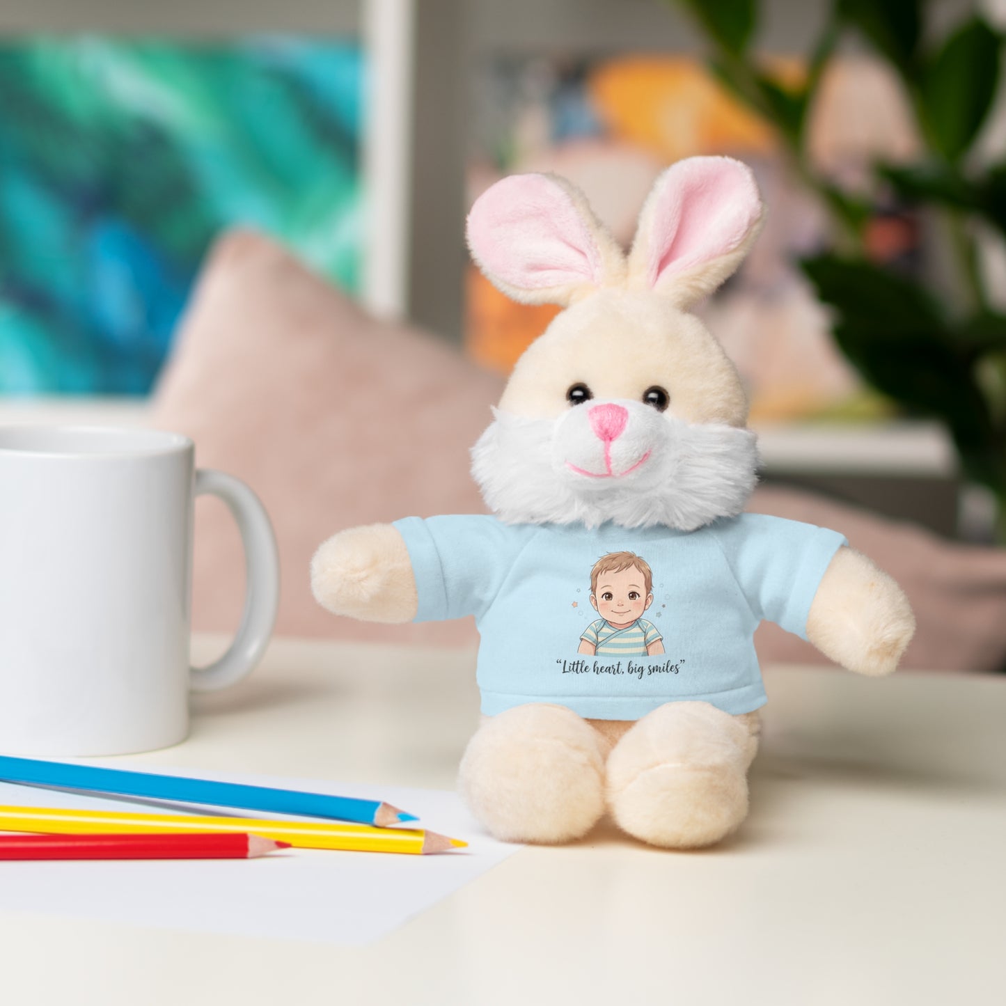 Baby Boy Stuffies with 'Little loved, big smile' Tee
