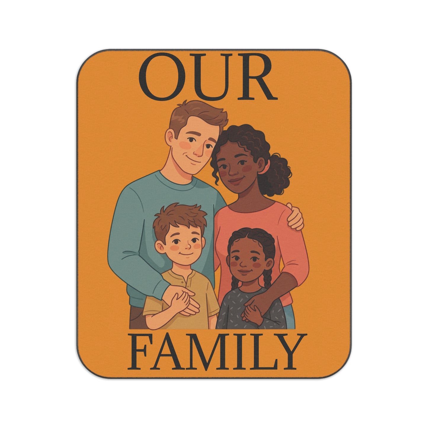 Our Family Picnic Blanket – Family Illustration Outdoor Blanket