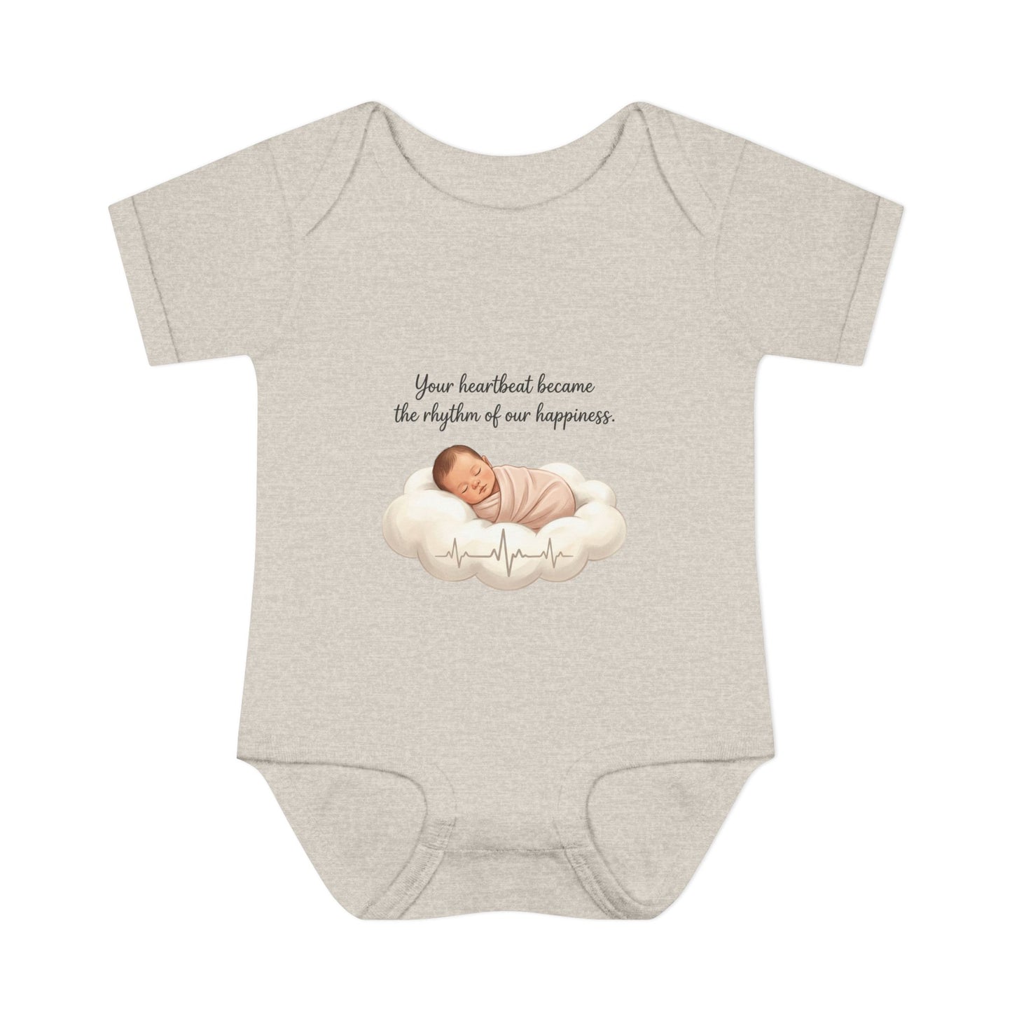 Infant Bodysuit — "Your heartbeat became the rhythm of our happiness" Newborn Baby Gift